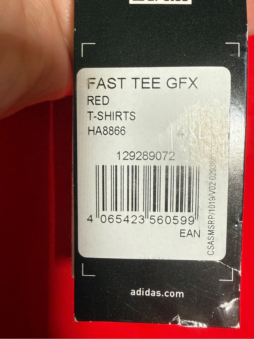 Adidas Men’s Red Performance Dri Fit Tee 4XL NWT Sport Athletic
